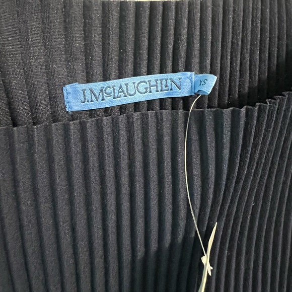 NWT J.McLaughlin Navy blue Olanna Dress Sz XS ribbed midi sleeveless new - Picture 4 of 6